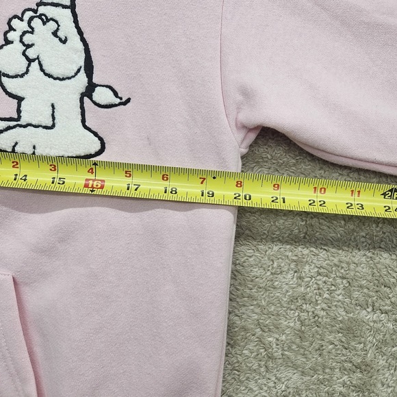 Peanuts Snoopy Full Zip Hoodie Womens Medium Pink Woodstock Sweatshirt Y2K Style - Picture 11 of 14